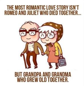Romantic love grandma granddad